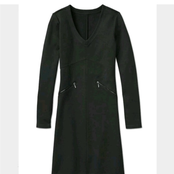 ATHLETA Celebration Ponte Knit Dress Size XS Black - Picture 2 of 8